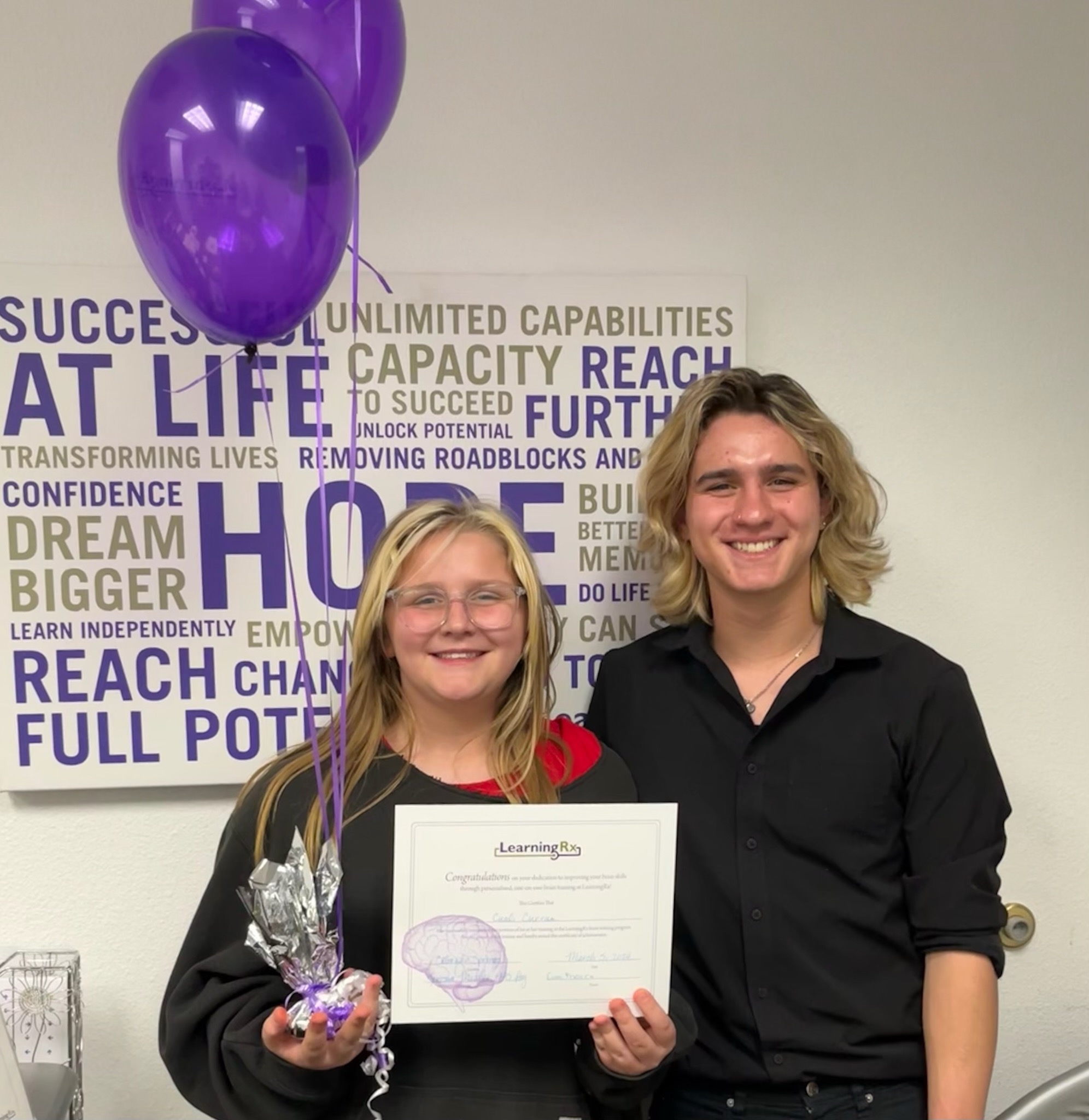 Teen graduate at LearningRx