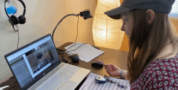 Photo of remote brain training at LearningRx