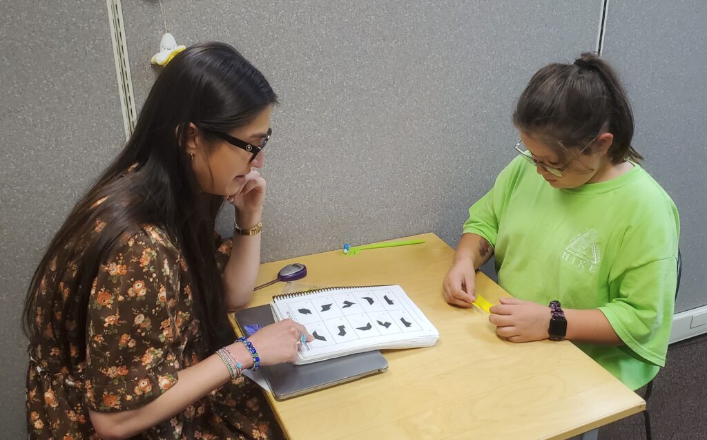 Image of brain trainer and student at LearningRx