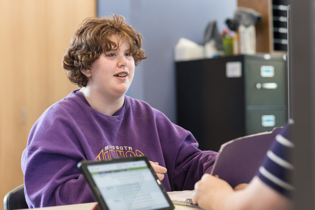 Student at LearningRx Savage working with a brain trainer