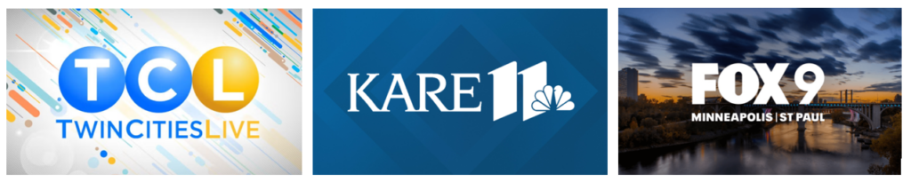 Tein Cities Live, Kare 11, and Fox 9 news