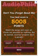 Audiophile, Don't You (Forget About Me) Your best score is 5005 Points. Match the songs and cover art.