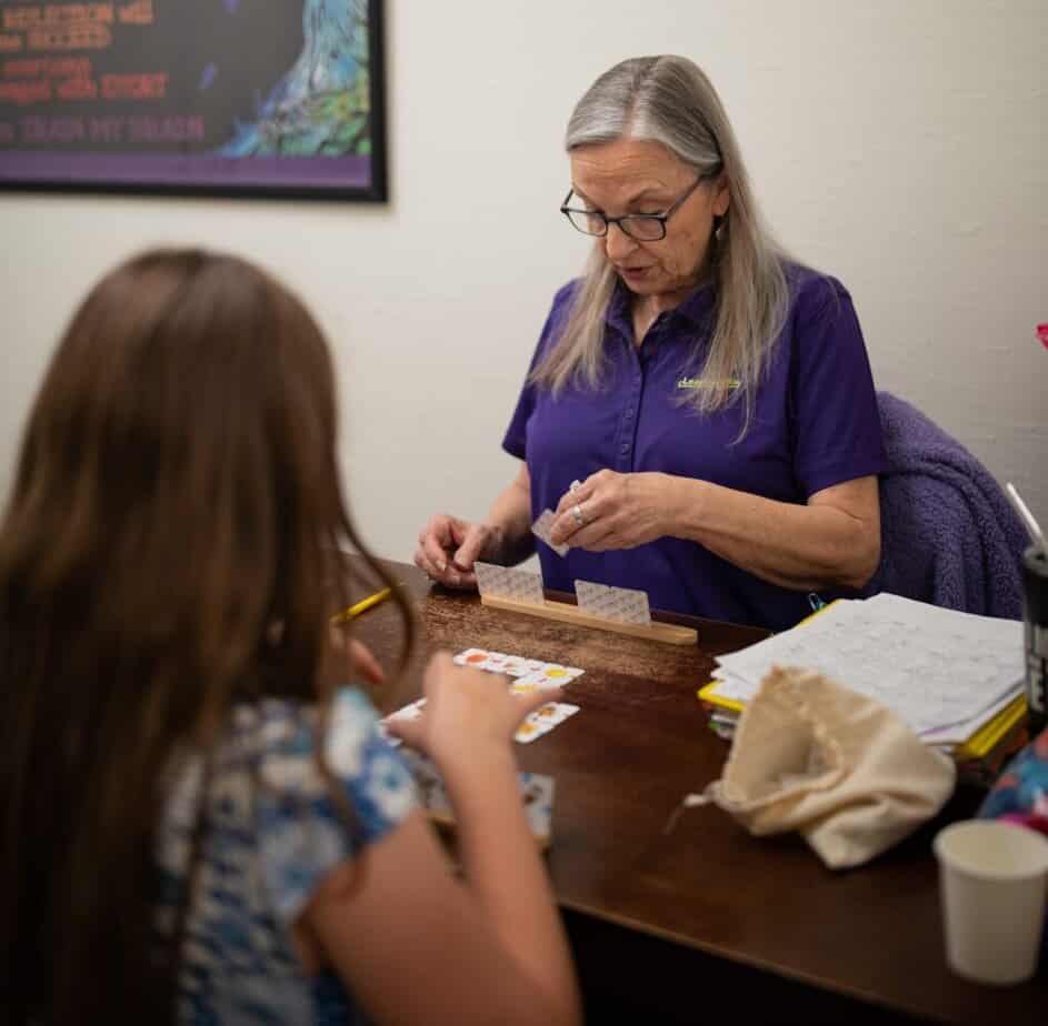 February newsletter - Trainer Jeanne working with her student